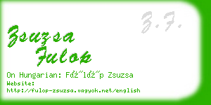 zsuzsa fulop business card